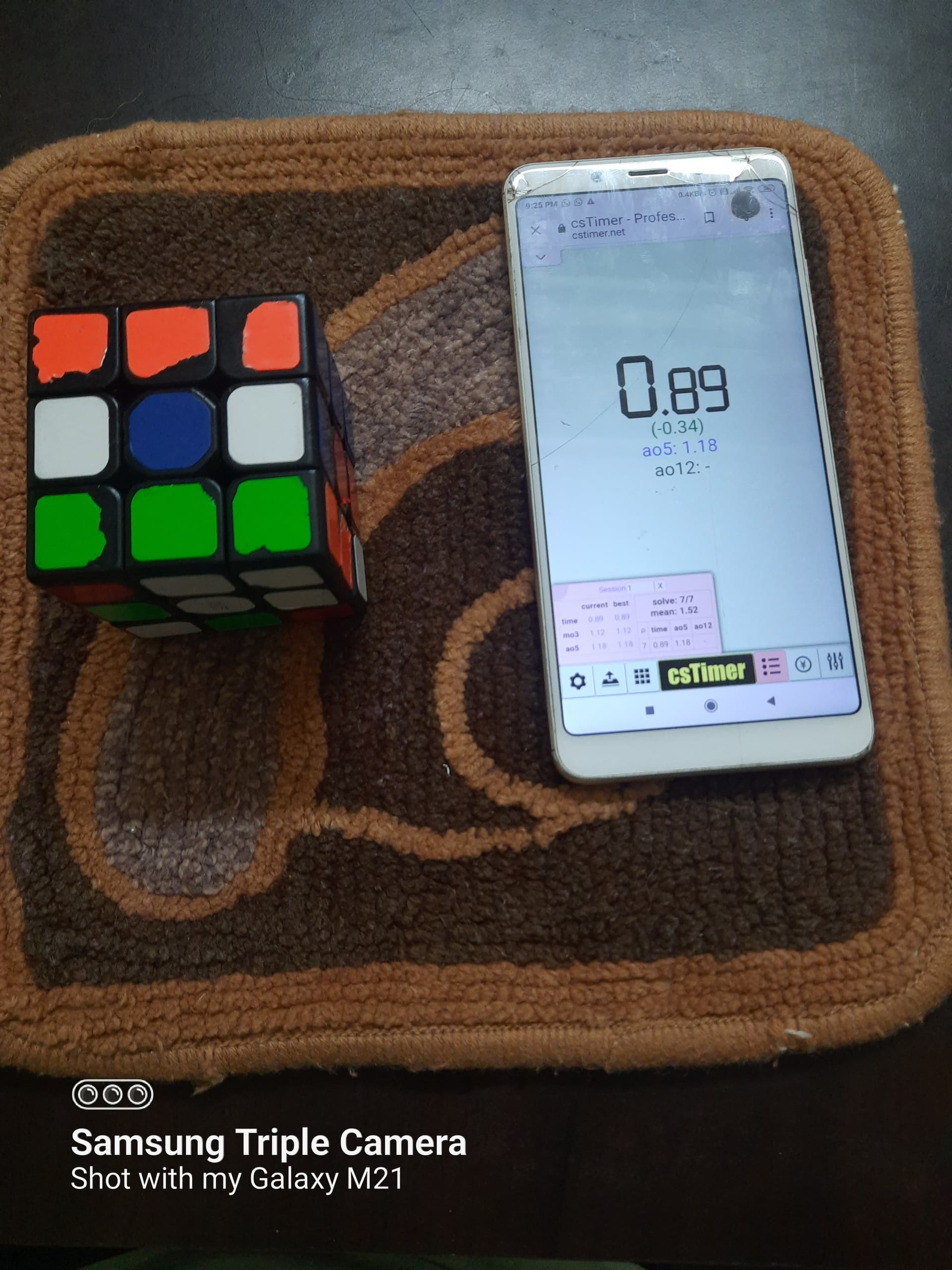 Fastest time to make an Indian flag on Rubik's cube 
