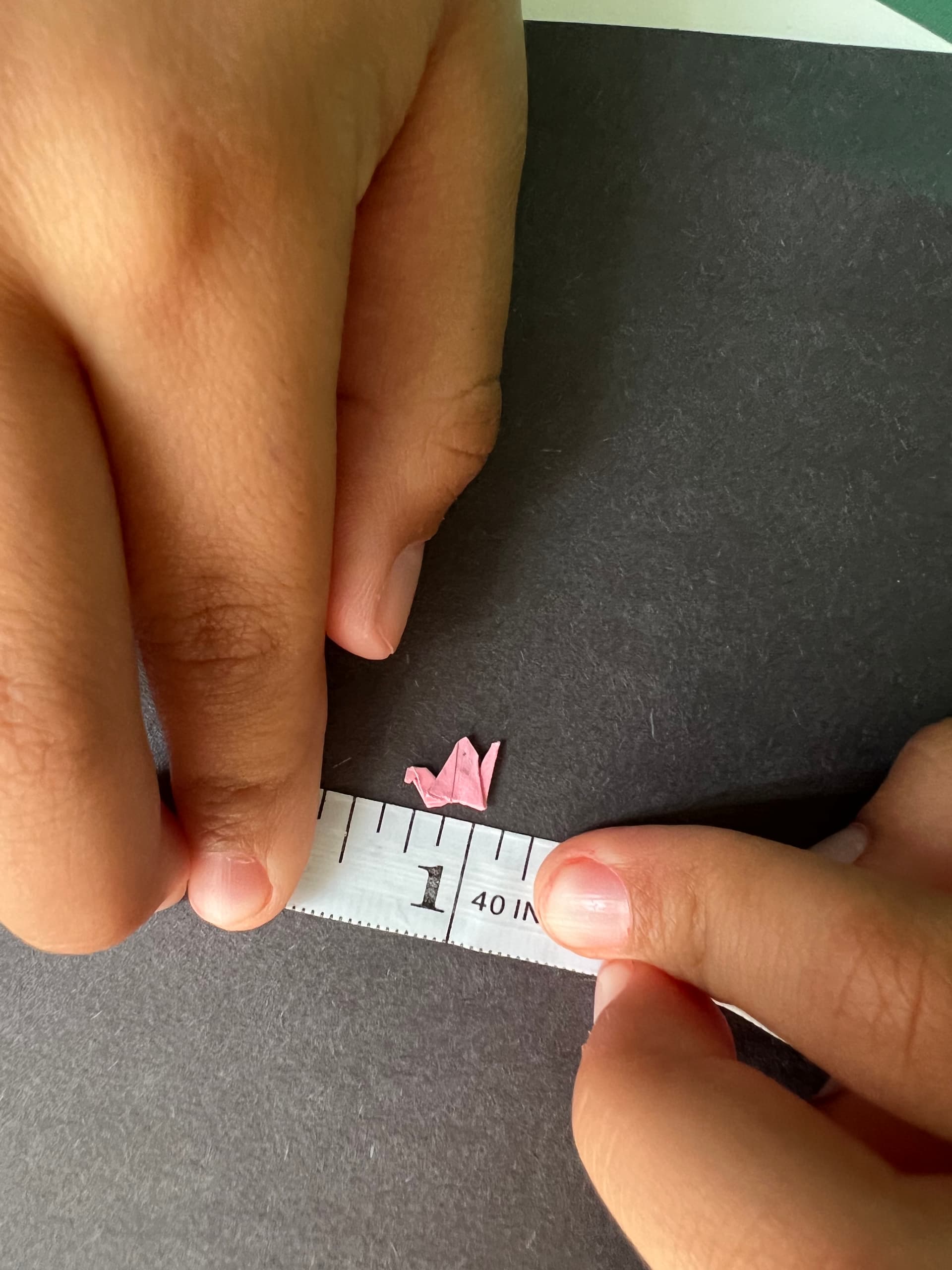 Smallest Origami Crane