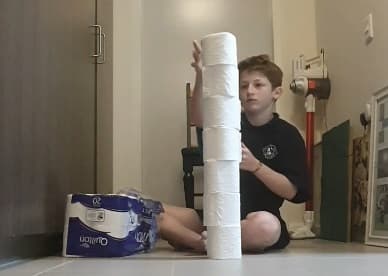 Most Toilet Paper Rolls Stacked