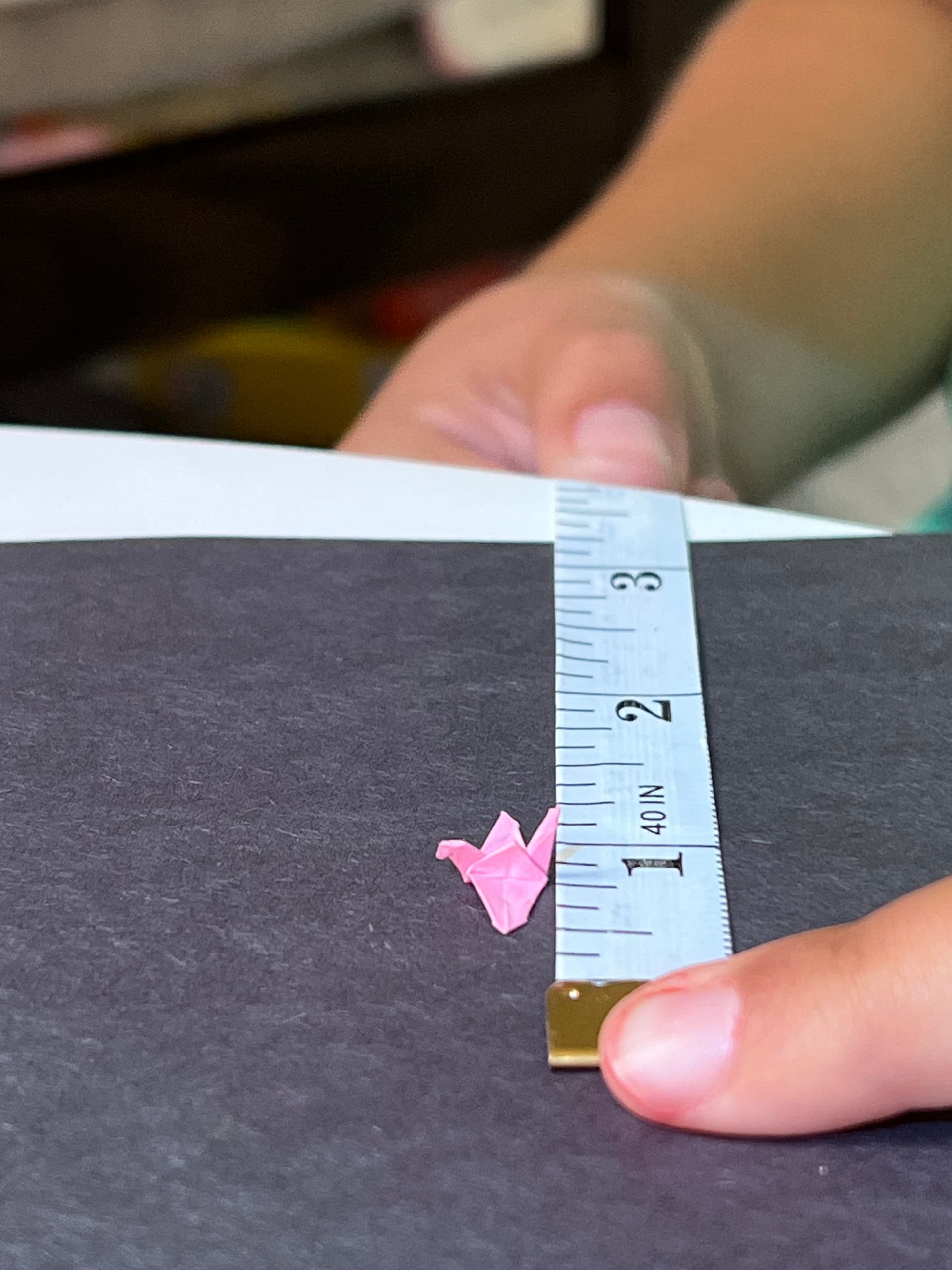 Smallest Origami Crane