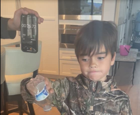 Fastest Time To Drink A Bottle of Water (Small)