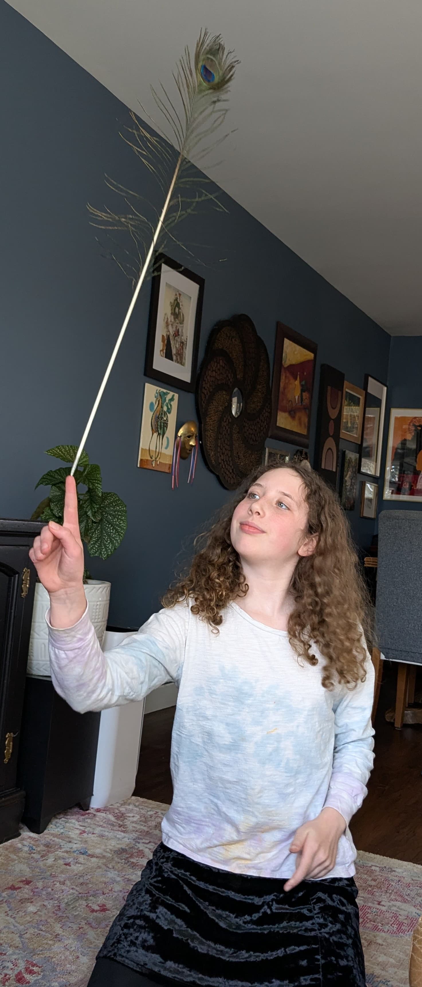 Longest Time Balancing a Peacock Feather