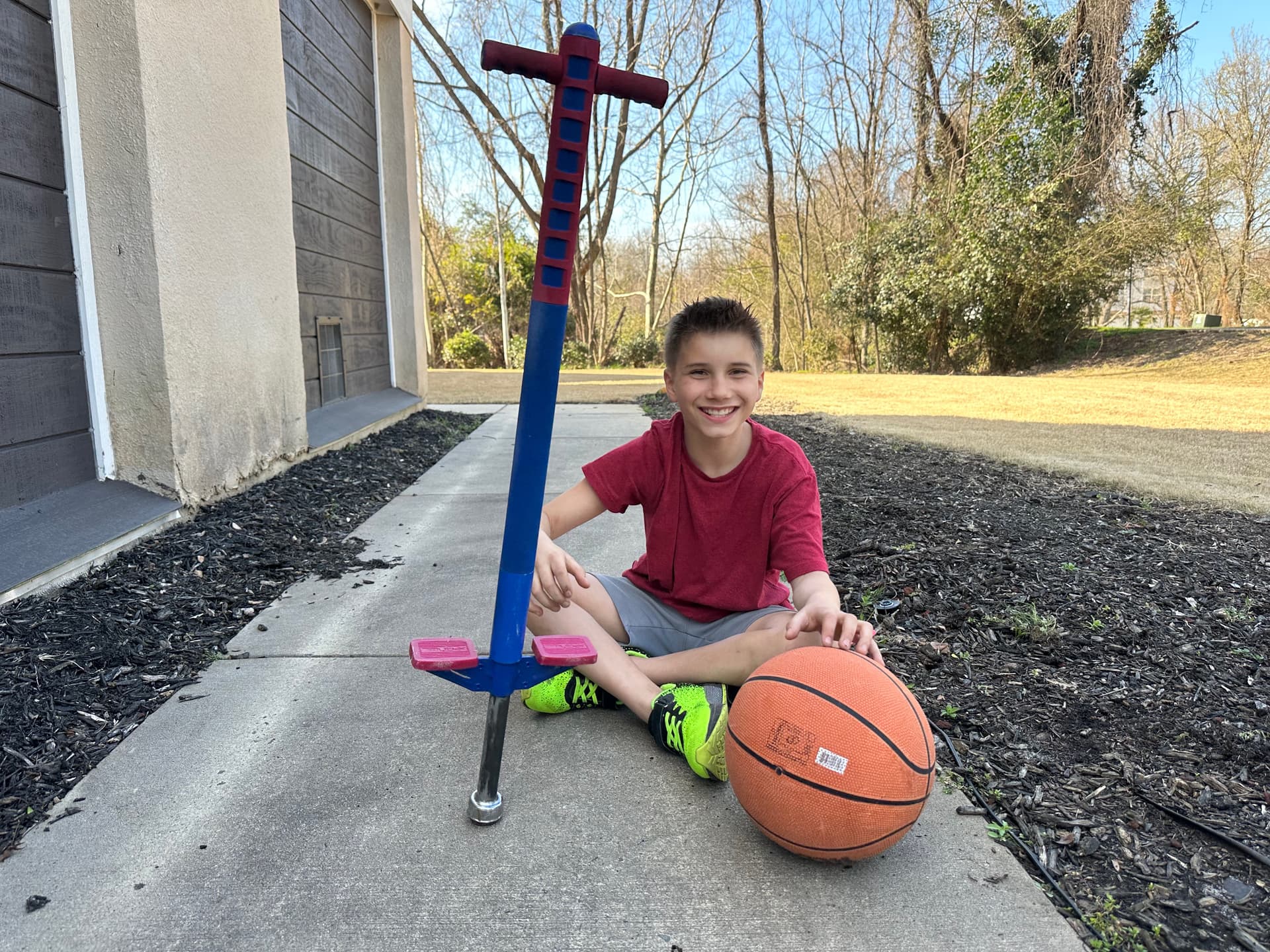 Longest Bounced on a Pogo Stick while Dribbling a Basketball