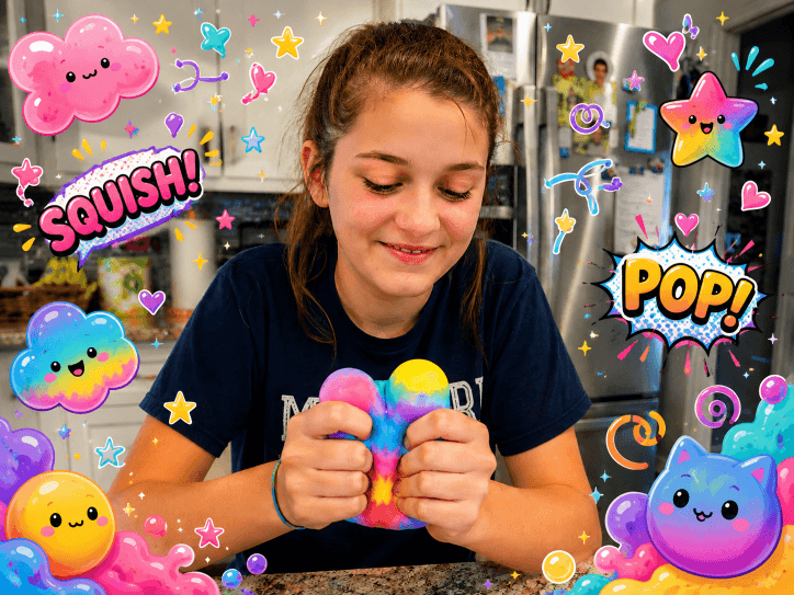 Most Kids Squeezing a Squishy (Gigantic Group)