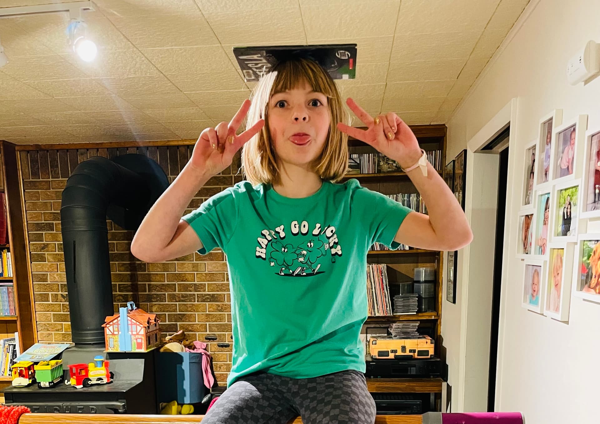 Balancing a Book on Head While Sitting on a Bar