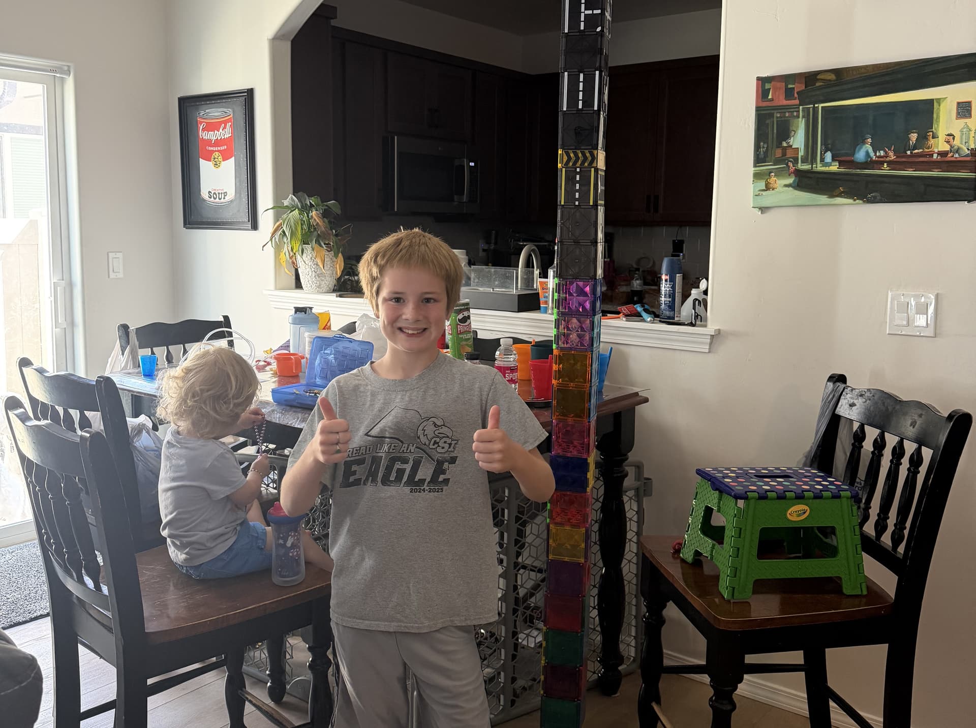 Tallest Tower built from Magnetic Tiles