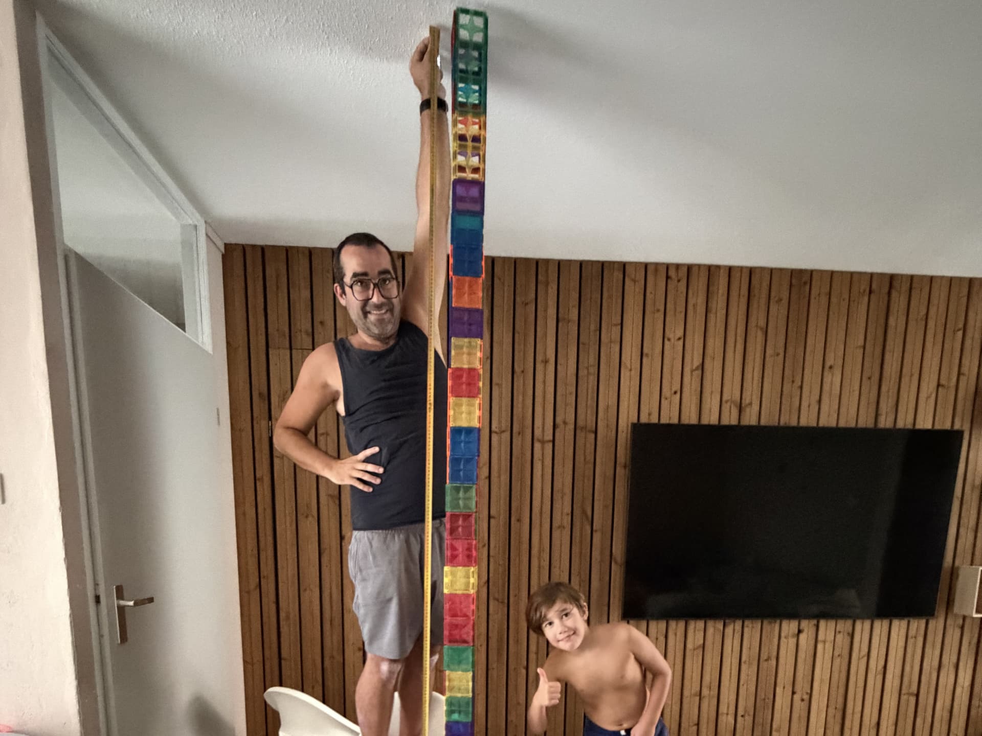 Tallest Tower built from Magnetic Tiles