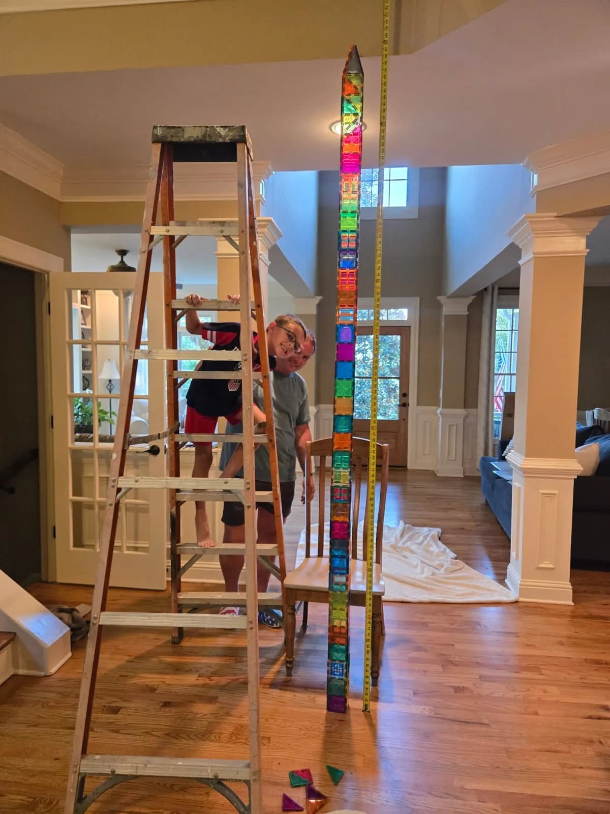 Tallest Tower built from Magnetic Tiles
