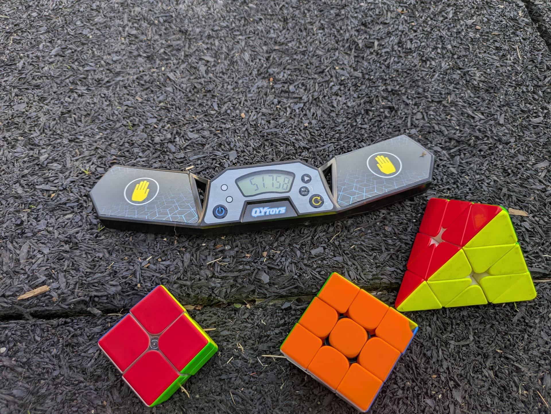 Fastest Time Solving 3 Rubik-Style Puzzles While Upside Down