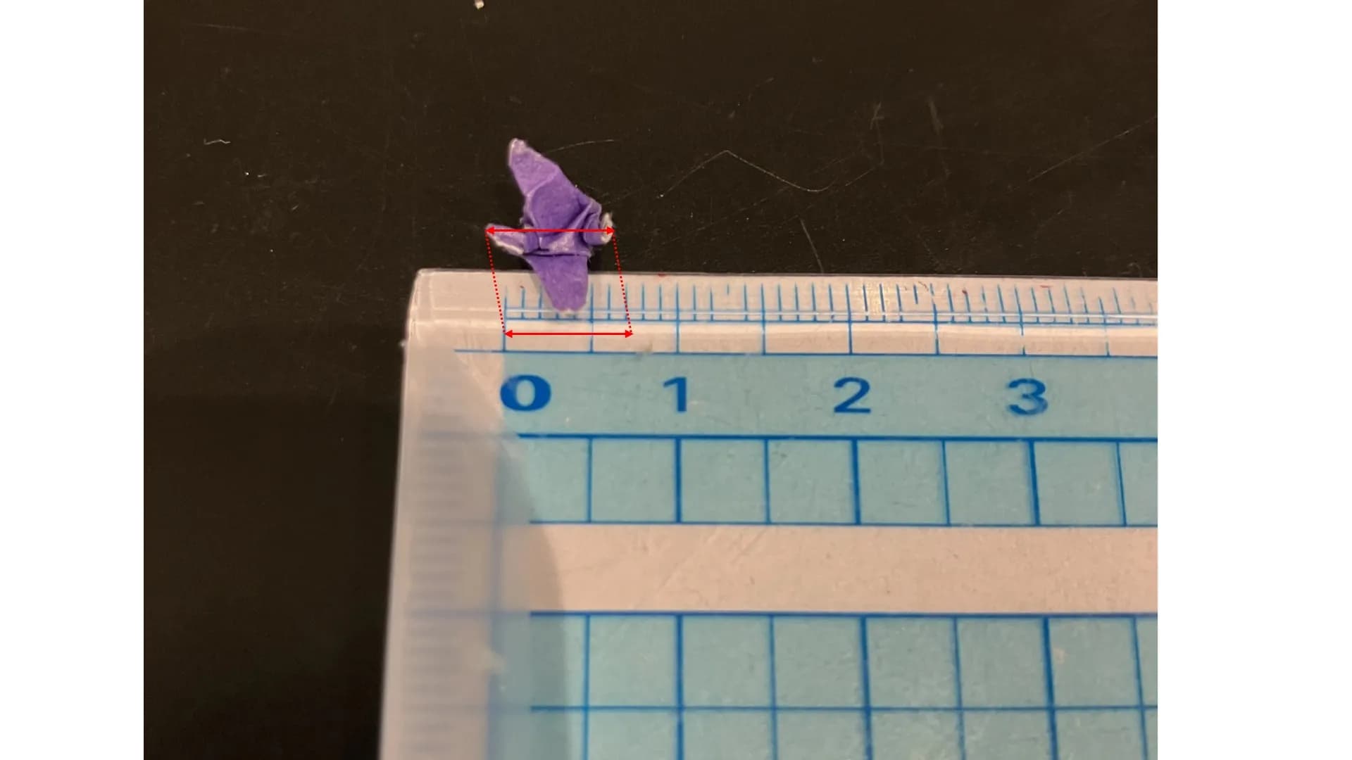 Smallest Origami Crane