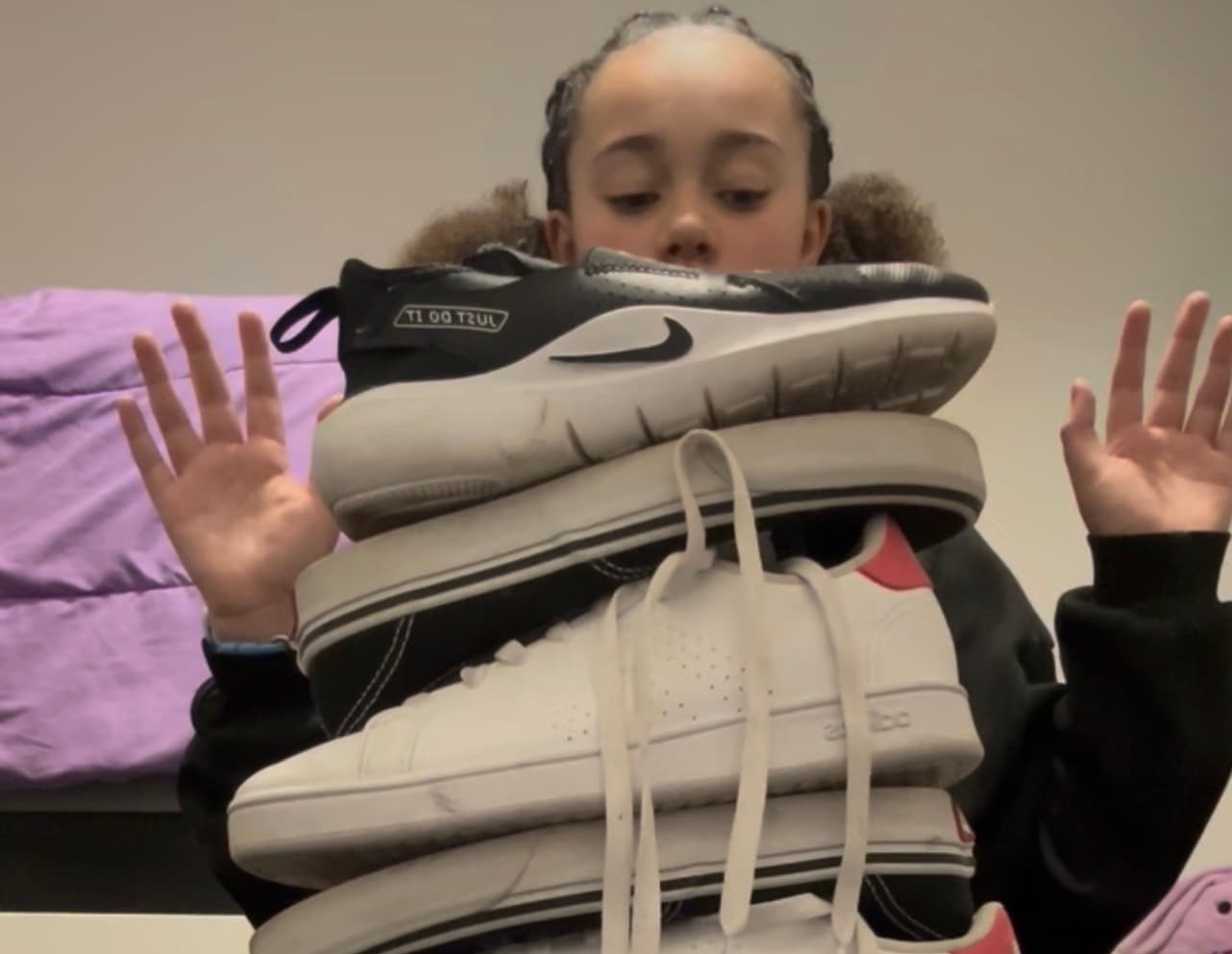 Most Shoes Stacked