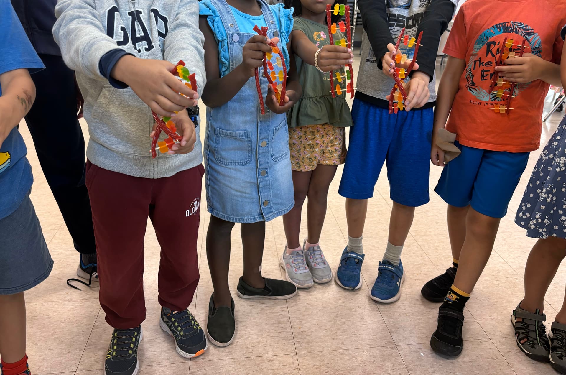 Most Kids Making a DNA Chain